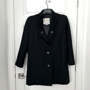 LONDON FOG - pure virgin wool winter coat black size 10 men